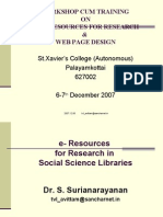 E-resources for Research in Scoial Sciences by Dr. S. Surianarayanan