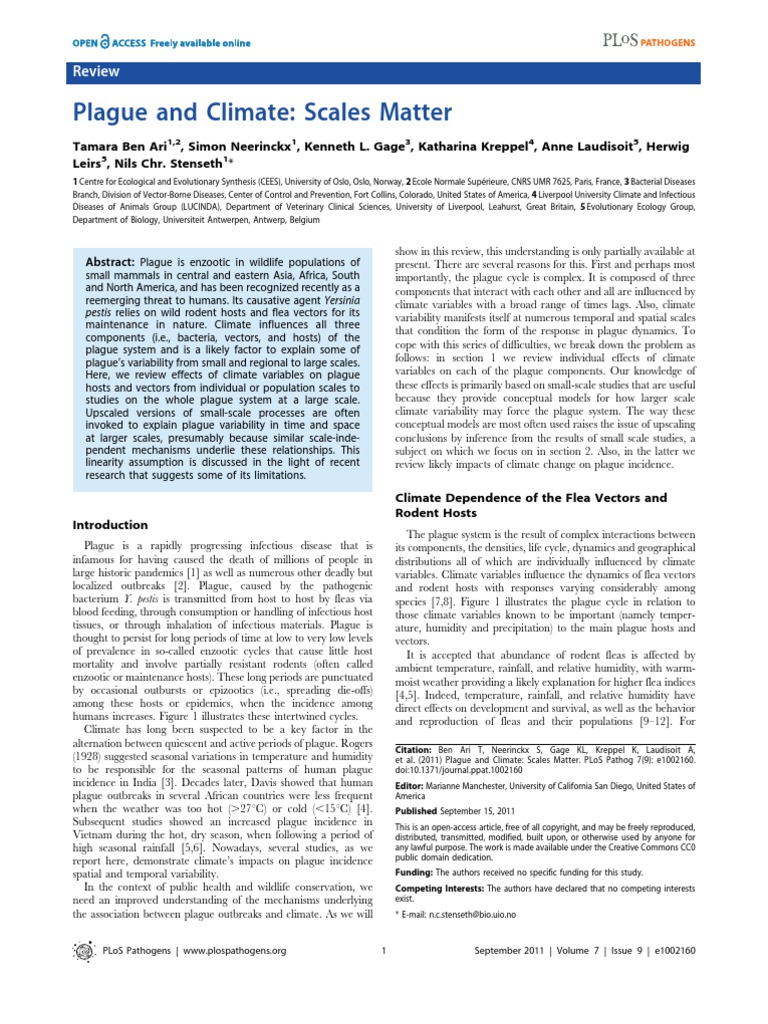 How The Plague of 14th Century Europe Spread PDF General