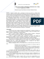 Tributação do Imposto sobre Serviços (ISS) nos Municípios Catarinenses, faze o Artigo 3º da Lei Complementar 116/2003