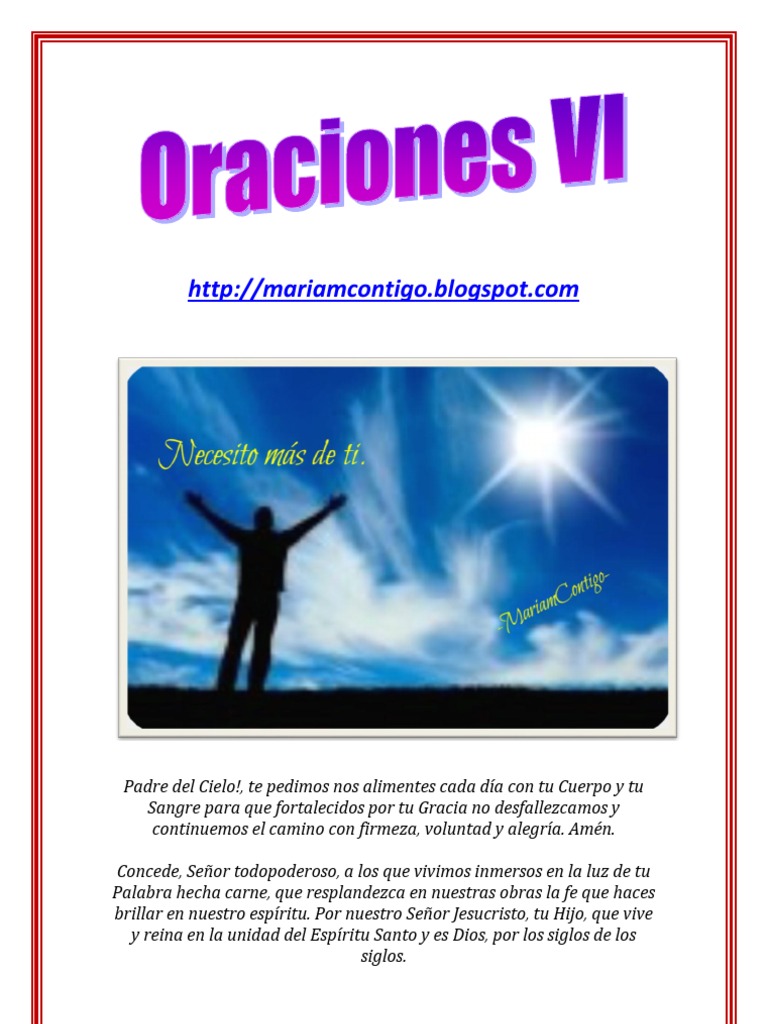 Oraciones Católicas para la Fe y Protección | PDF | Oración | María ...
