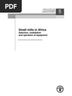 Small Mills in Africa. Selection, Installation and Operation of Equipment - FAO J8482E