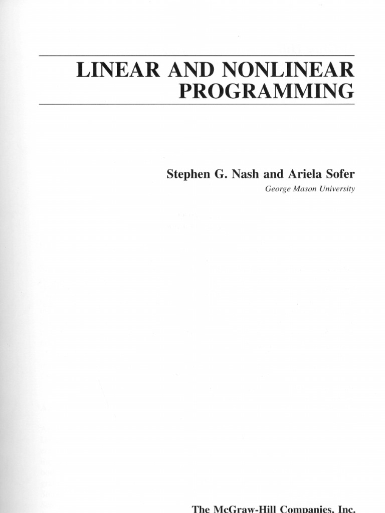 Linear and NonLinearProgramming18903341X | PDF | Linear Programming ...