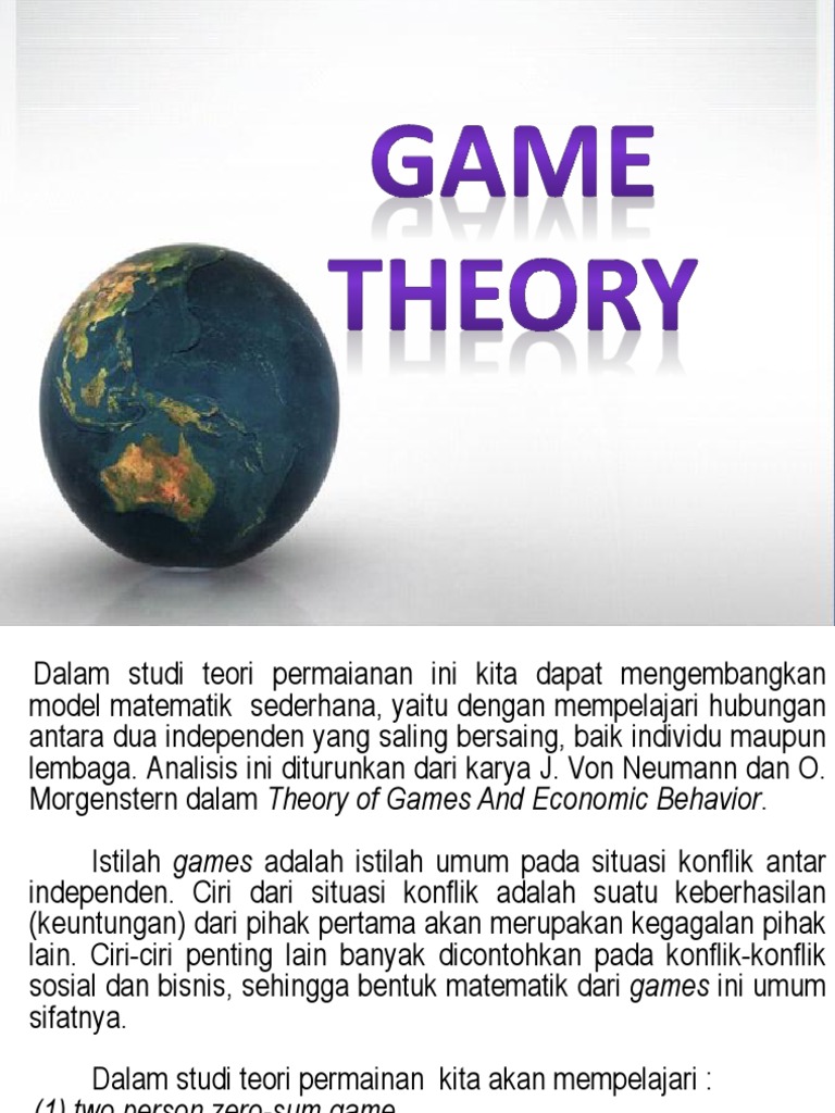Contoh Soal Teori Permainan Riset Operasi Contoh Soal