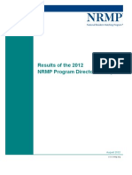 Program Results by Specialty 2012
