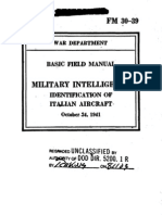 Basic Field Manual Military Intelligence, Identification of Italian Aircraft