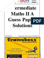 Intermediate Maths II A Guess Papers Solutions