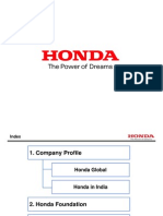 Honda's Global Presence and Philanthropic Initiatives in India