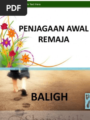Ceramah Kesihatan Penjagaan Awal Remaja Pdf