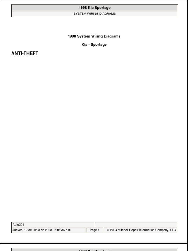 Wiring Diagram Kia Sportage Revolution