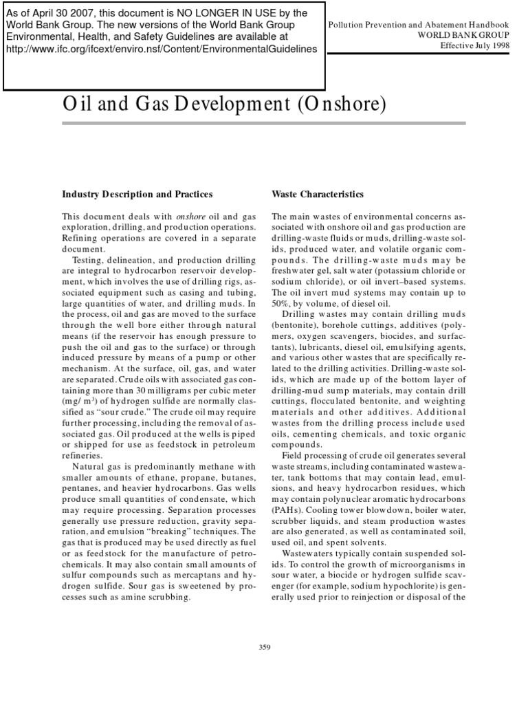 Onshore Oil and Gas Operations Guide | PDF | Natural Gas | Petroleum