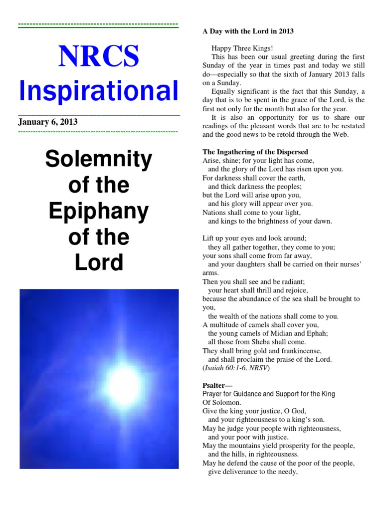 Epiphany Reflections and Scriptures | PDF | Biblical Magi | Abrahamic ...