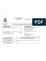 DP Phys Topic 1 Unit Planner STDN