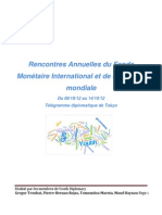 Rencontres Annuelles Du FMI Et de La Banque Mondiale (Octobre 2012)