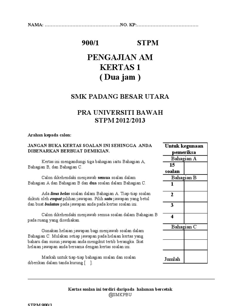 Soalan Carta Pai Bertingkat - Musik Top Markotob