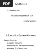 System Analysis, System Development and System Models