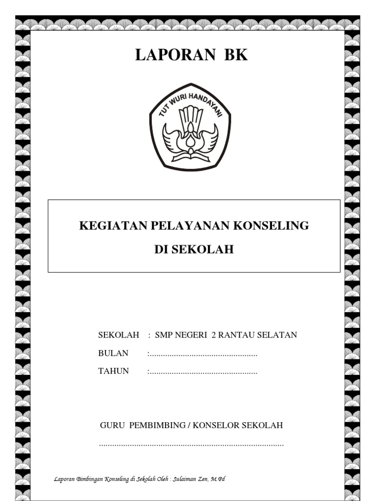 Contoh Laporan Bulanan Kegiatan Bk
