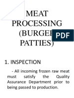 Meat Processing (Burger Patties)