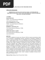 Importância do Balanço Social para as Entidades do Terceiro Setor sob a Ótica dos Gestores das APAES da Região do Alto Vale do Itajaí/SC