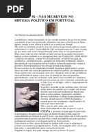 Crónica Nº 92 - Não me revejo no sistema político em Portugal