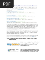 Download Download Any Video off the Internet by akbisoi1 SN119210752 doc pdf