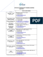 Accredited Dp Centre List - April 2012