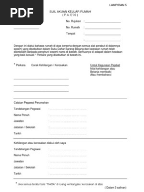 Borang Keluar Kuarters Pdf
