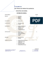 Ficha Técnica Químicos Usados en Ingenio Azucarero