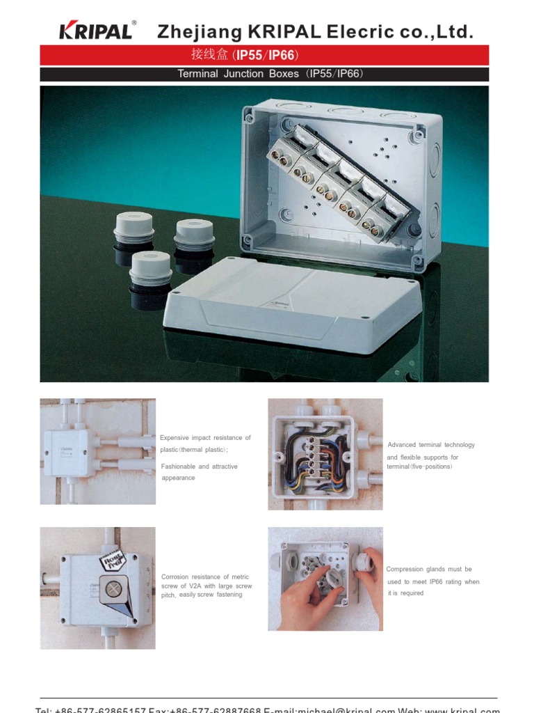 IP55/IP66 Terminal Junction Boxes Guide | PDF | Home & Garden