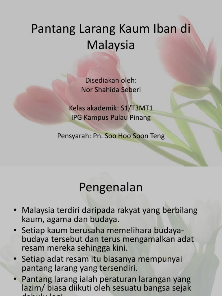 Pantang Larang Kaum Iban Pdf