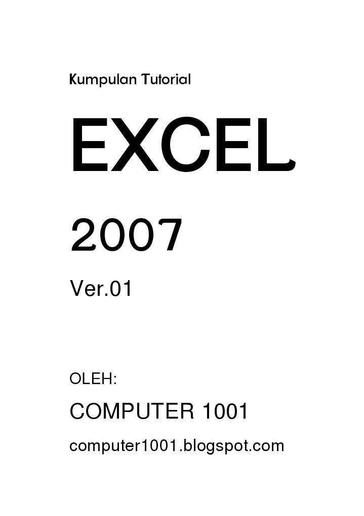 Ebook Excel 2007 Ver01 - Computer1001 | PDF