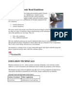 Cationic and Anionic Road Emulsions