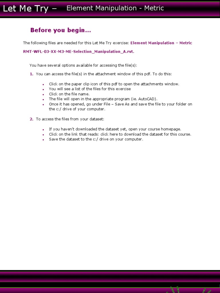 Lecture 3 Element Manipulation Metric Pdf Computer File Areas Of