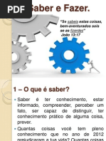 SABER e FAZER  - João 13:17