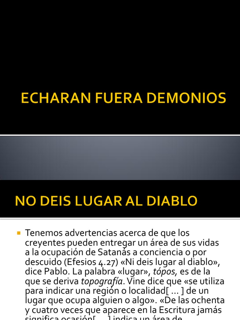 Liberación espiritual y demonios en cristianos | PDF | Demonios | Pecado