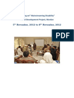 Training on Mainstreaming Disability 5-8 November 2012