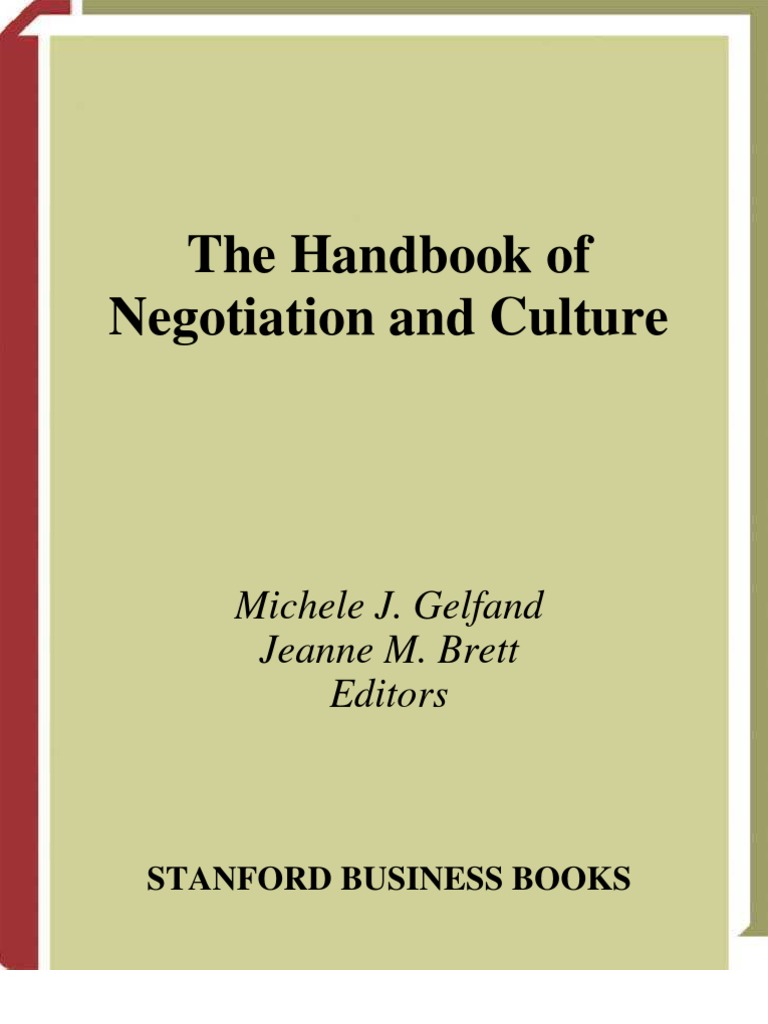 es de La Tour  -光と闇の世界- The Handbook of Negotiation and Culture | PDF | Negotiation