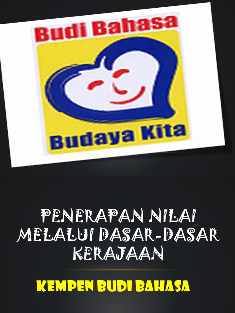 konsep budi bahasa pdf