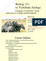 Biology 211 Introductory Vertebrate Zoology