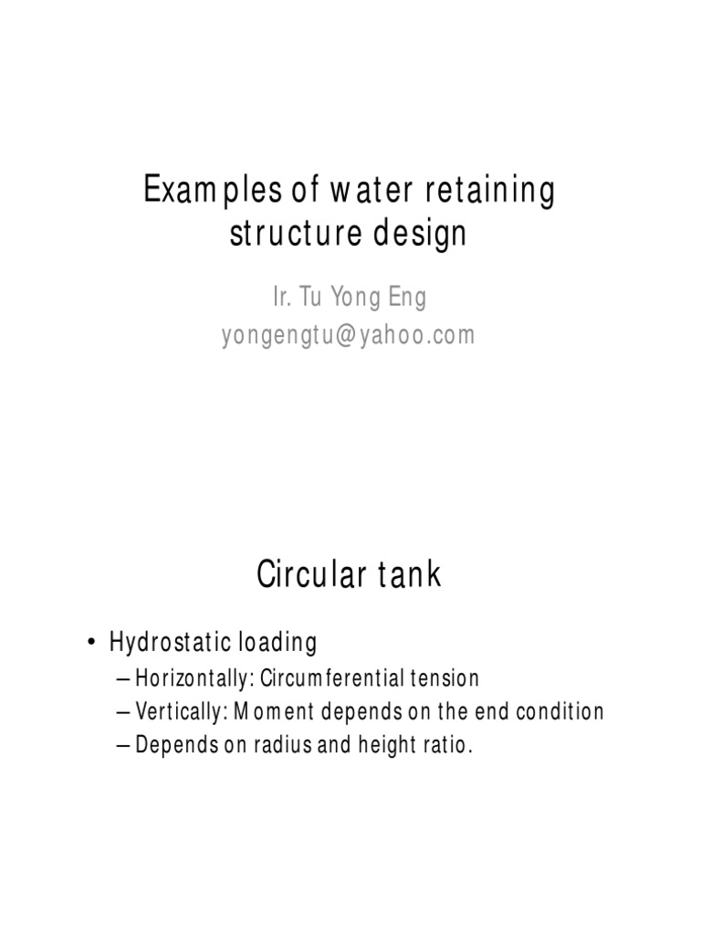 Water Retaining Structure Design Guide | PDF | Stress (Mechanics ...