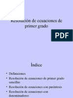 Ecuaciones de 1ºgrado