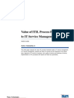 Value of ITIL Process Framework