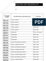 Edit Decision List 