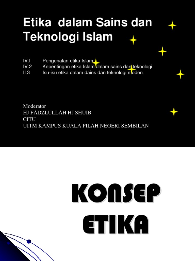 Etika Dalam Sains Dan Teknologi Islam Ii Pdf