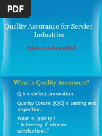 Download Quality Assurance for Service Industries by Dr Srinivasan Nenmeli -K SN11939695 doc pdf