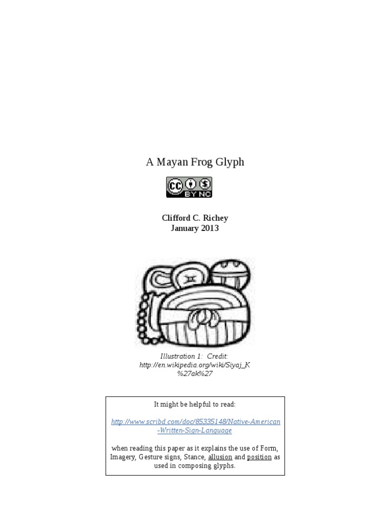 A Mayan Frog Glyph | PDF | Maya Civilization | Frog