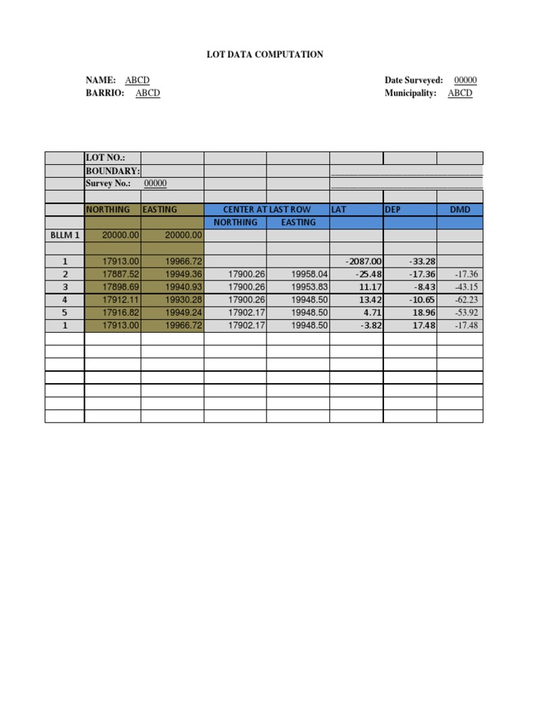 Lot Data Computation Overview | PDF