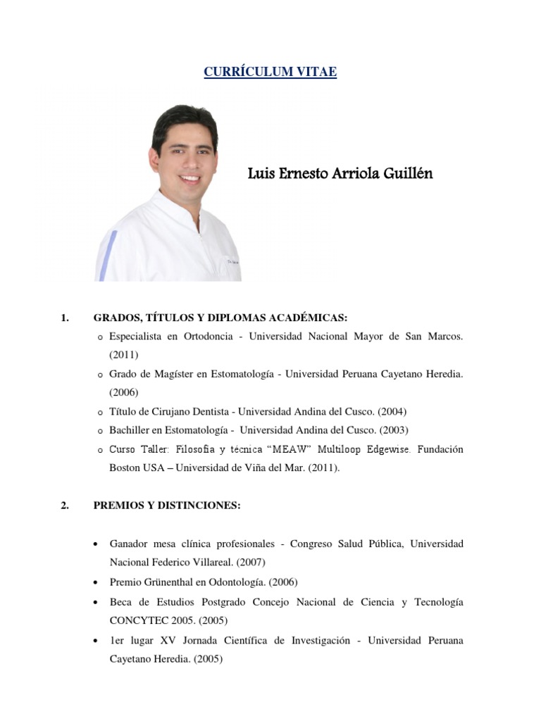 Curriculum vitae resumido image