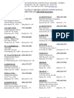 Florida Life, Health & Variable Annuity Study Manual Distributor List (Revised 08/16/2011)