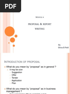 Proposal Writing