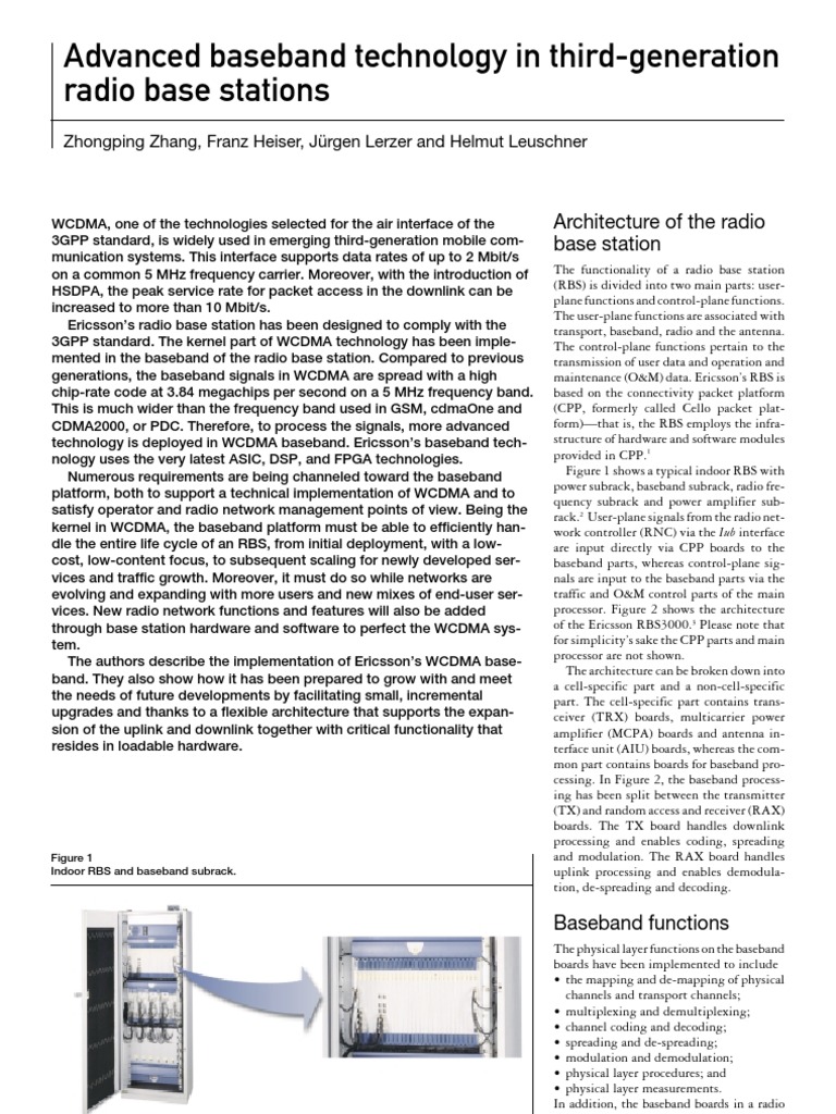 Ericsson Baseband Pooling | PDF | High Speed Packet Access | Forward ...